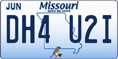 MO license plate DH4U2I
