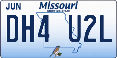 MO license plate DH4U2L