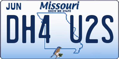 MO license plate DH4U2S
