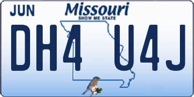 MO license plate DH4U4J
