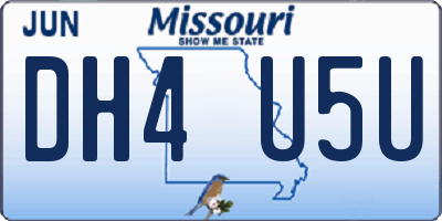 MO license plate DH4U5U