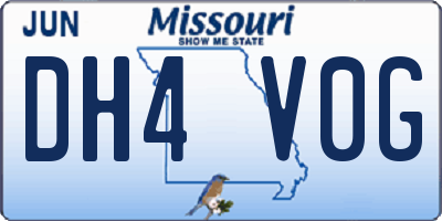MO license plate DH4V0G