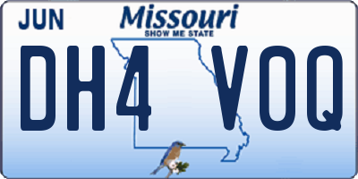 MO license plate DH4V0Q