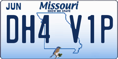 MO license plate DH4V1P