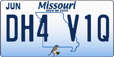 MO license plate DH4V1Q
