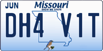 MO license plate DH4V1T