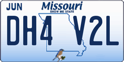 MO license plate DH4V2L