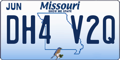 MO license plate DH4V2Q
