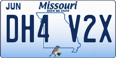 MO license plate DH4V2X