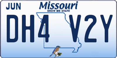 MO license plate DH4V2Y
