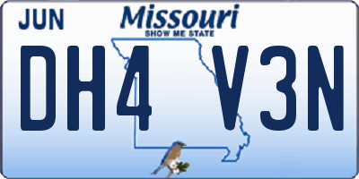 MO license plate DH4V3N