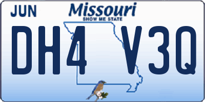 MO license plate DH4V3Q