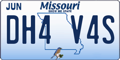 MO license plate DH4V4S
