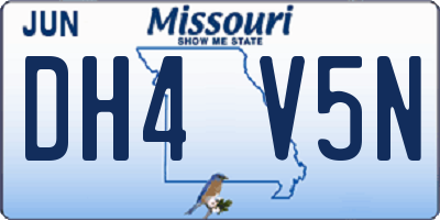 MO license plate DH4V5N