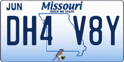 MO license plate DH4V8Y
