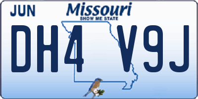 MO license plate DH4V9J