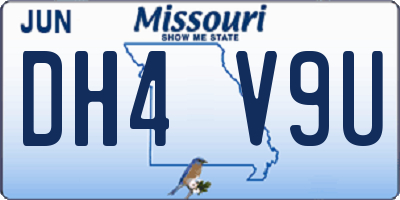 MO license plate DH4V9U