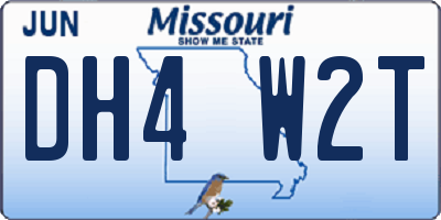 MO license plate DH4W2T