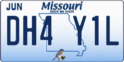 MO license plate DH4Y1L