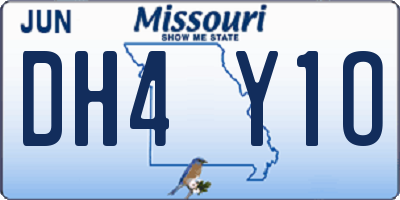 MO license plate DH4Y1O