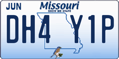 MO license plate DH4Y1P