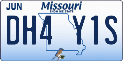 MO license plate DH4Y1S