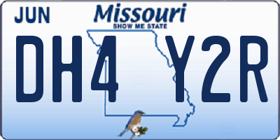 MO license plate DH4Y2R