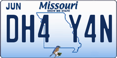 MO license plate DH4Y4N
