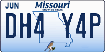 MO license plate DH4Y4P