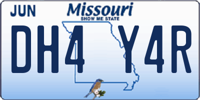 MO license plate DH4Y4R