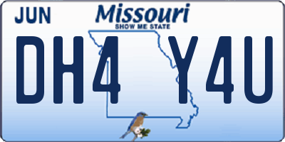 MO license plate DH4Y4U