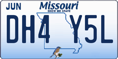 MO license plate DH4Y5L