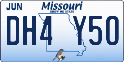 MO license plate DH4Y5O
