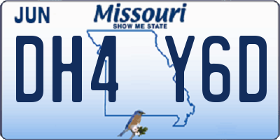 MO license plate DH4Y6D