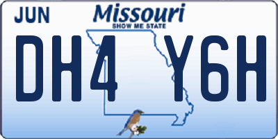 MO license plate DH4Y6H