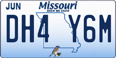 MO license plate DH4Y6M