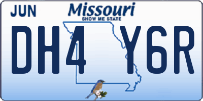 MO license plate DH4Y6R