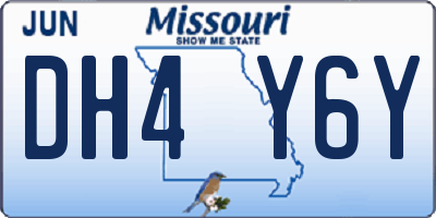 MO license plate DH4Y6Y