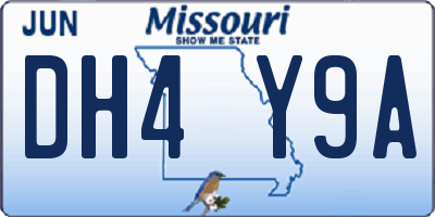 MO license plate DH4Y9A
