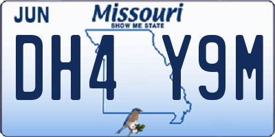 MO license plate DH4Y9M