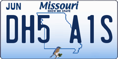 MO license plate DH5A1S