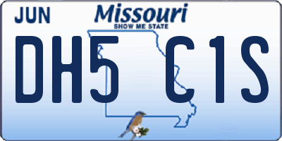 MO license plate DH5C1S