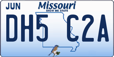MO license plate DH5C2A