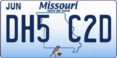 MO license plate DH5C2D