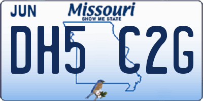 MO license plate DH5C2G