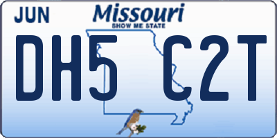 MO license plate DH5C2T