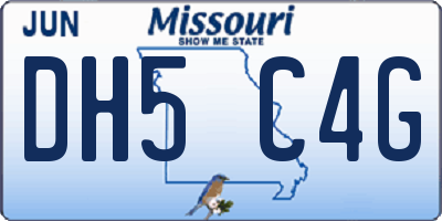 MO license plate DH5C4G