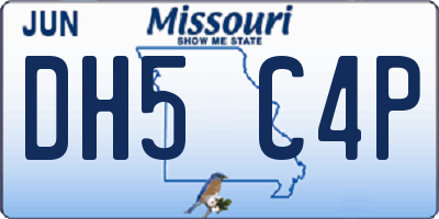 MO license plate DH5C4P