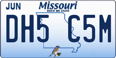 MO license plate DH5C5M