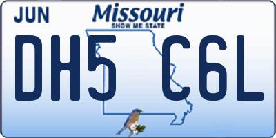 MO license plate DH5C6L